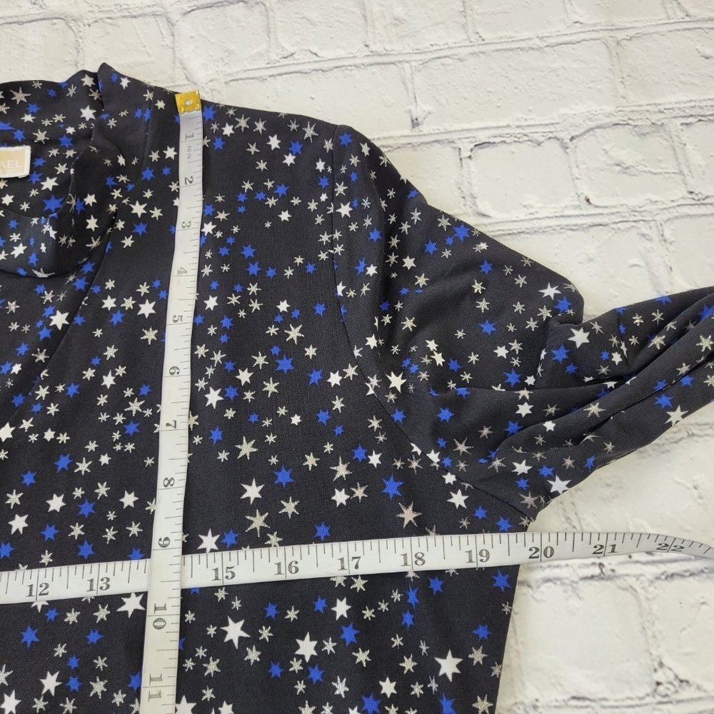 ✅ MICHAEL Michael Kors Womens Plus Metallic Star Print Party Dress size L - Picture 6 of 14